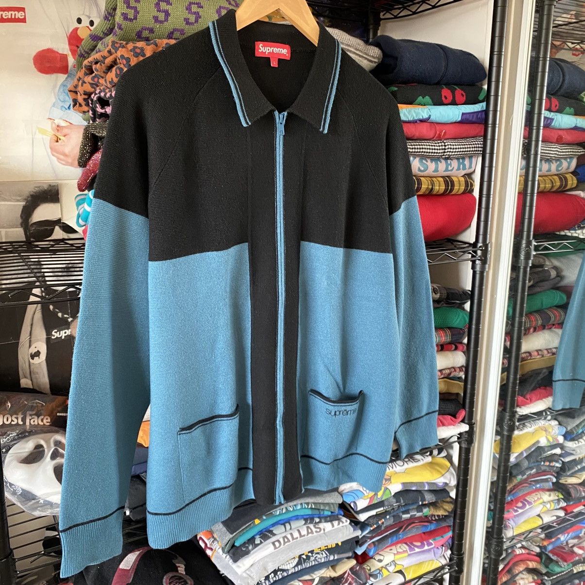 Supreme Supreme Color Blocked Zip Up Sweater Blue 2019 Cardigan Size US XL / EU 56 / 4 - 4 Thumbnail