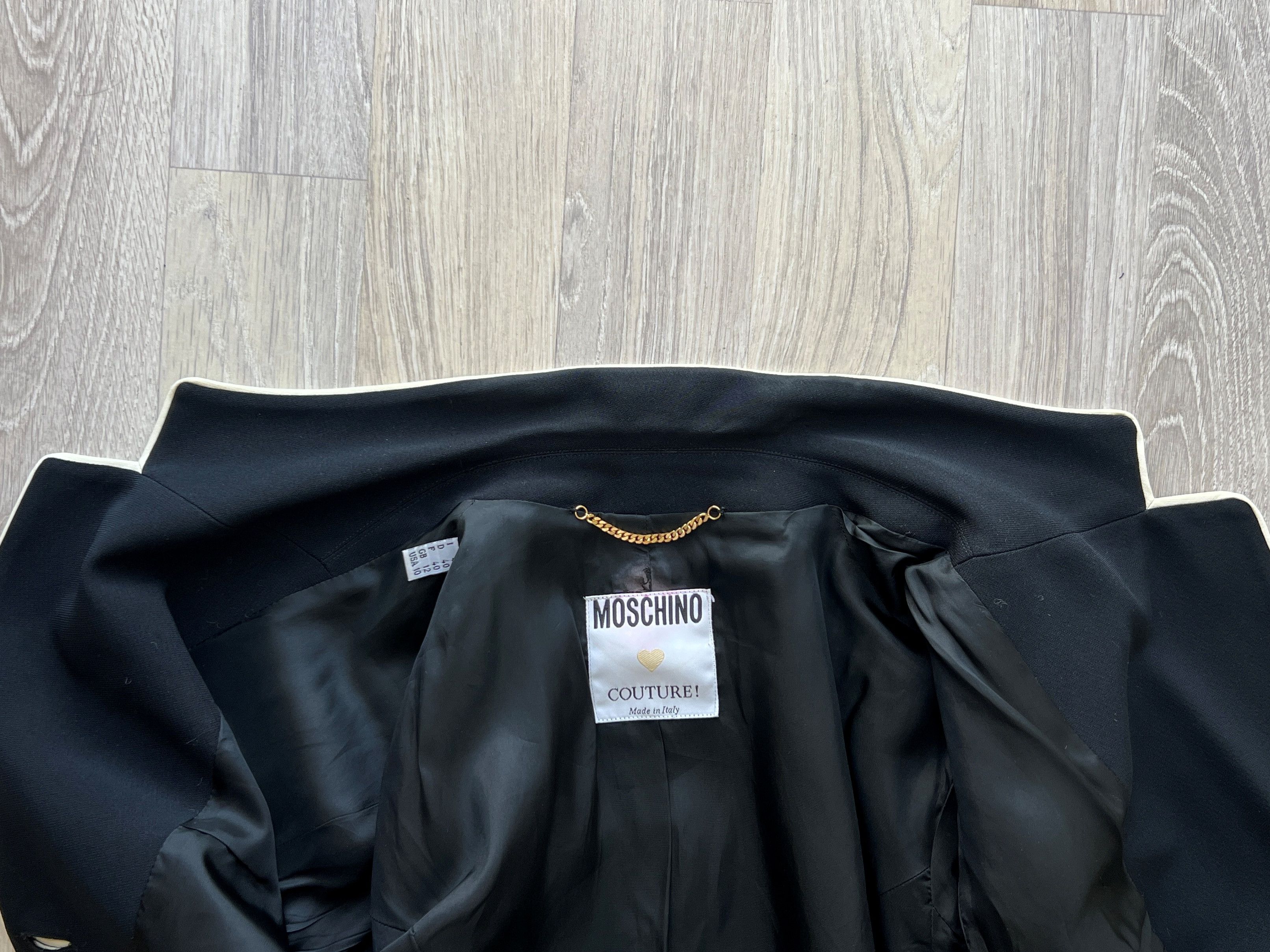 Moschino MOSCHINO COUTURE! VINTAGE Y2K SMILEY BLAZER JACKET Size L / US 10 / IT 46 - 8 Thumbnail