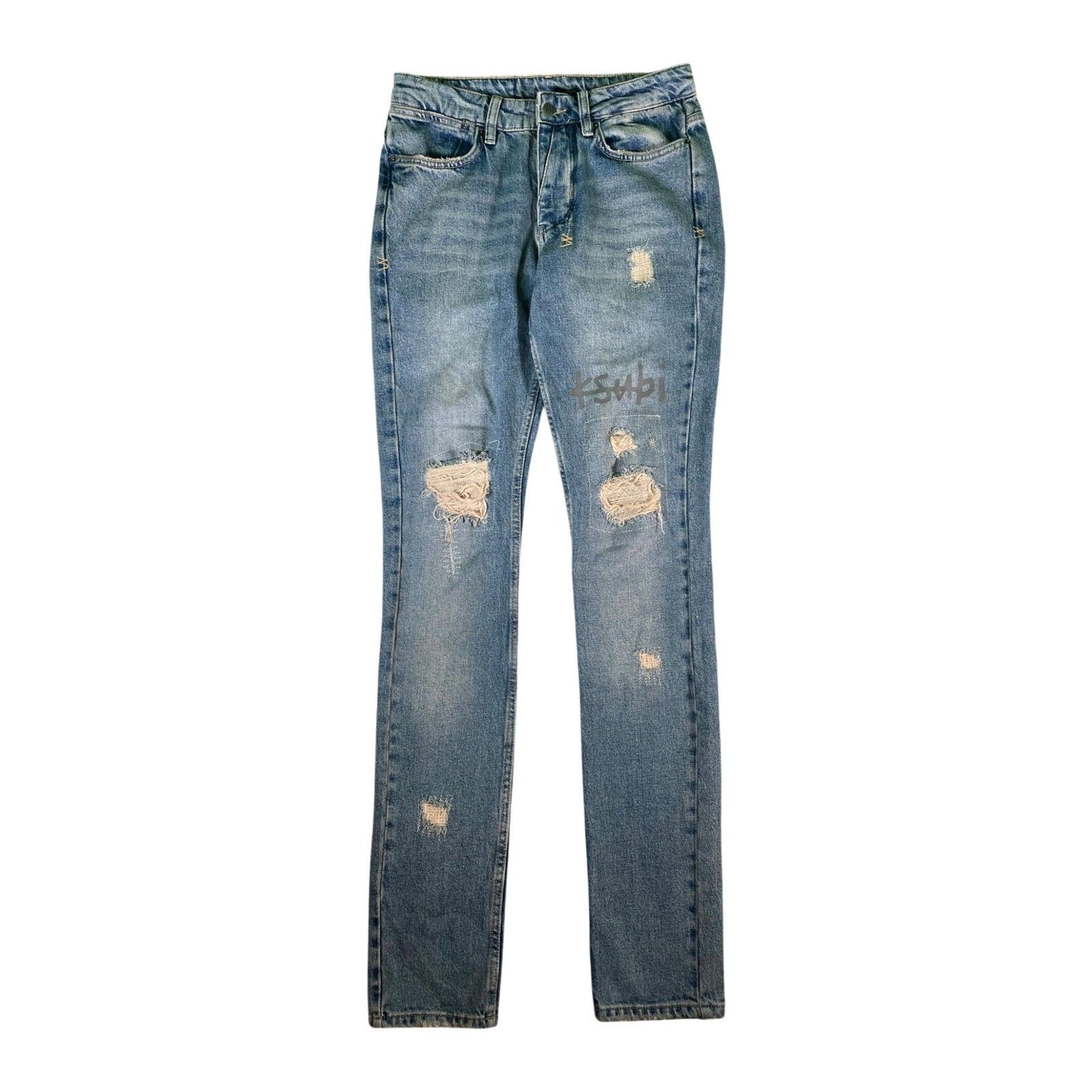 Ksubi Ksubi Knee Logo Light Wash Jeans Size US 29 - 1 Thumbnail