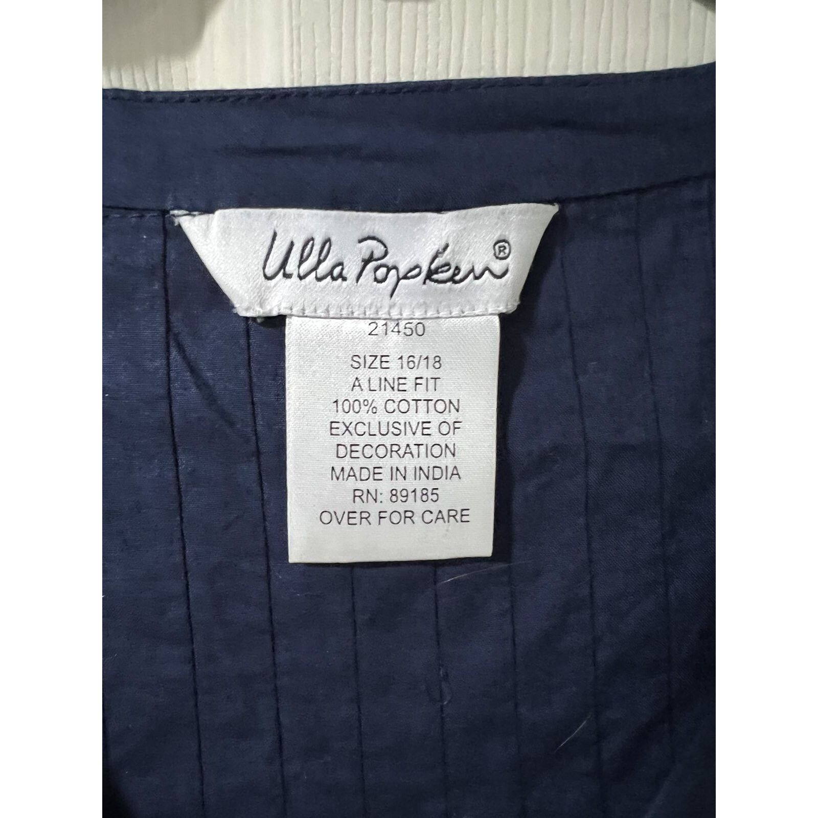 & Other Stories Ulla Popken Women boho tunic top Blue Size 16/18 A003302 Size XL / US 12-14 / IT 48-50 - 6 Thumbnail