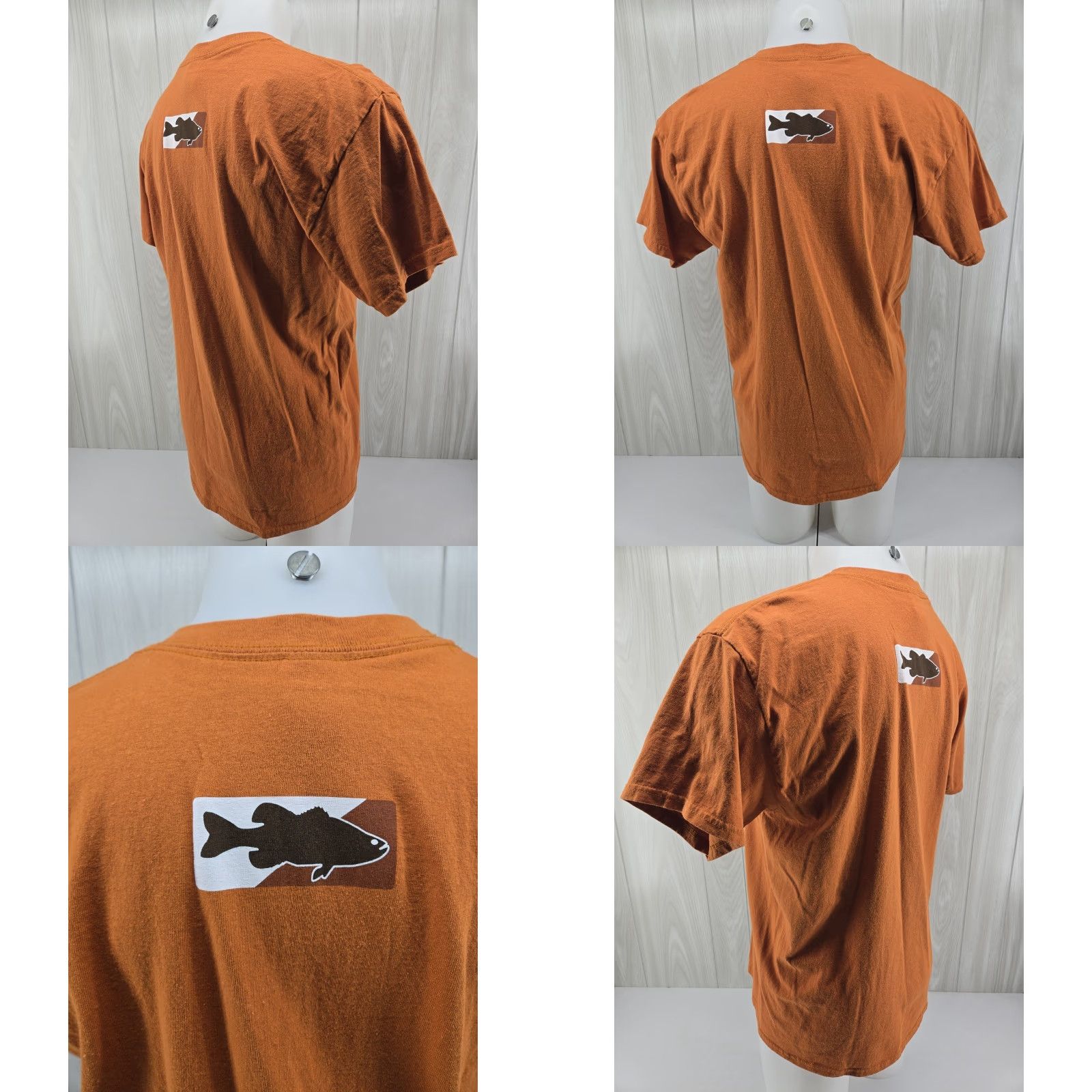 Gildan Gildan T-Shirt Mens Large Rust Orange Cotton Crew Neck Short Sleeve Logo Tackle Warehouse Casual Outdoor All Seasons Regular Fit Size US L / EU 52-54 / 3 - 8 Thumbnail