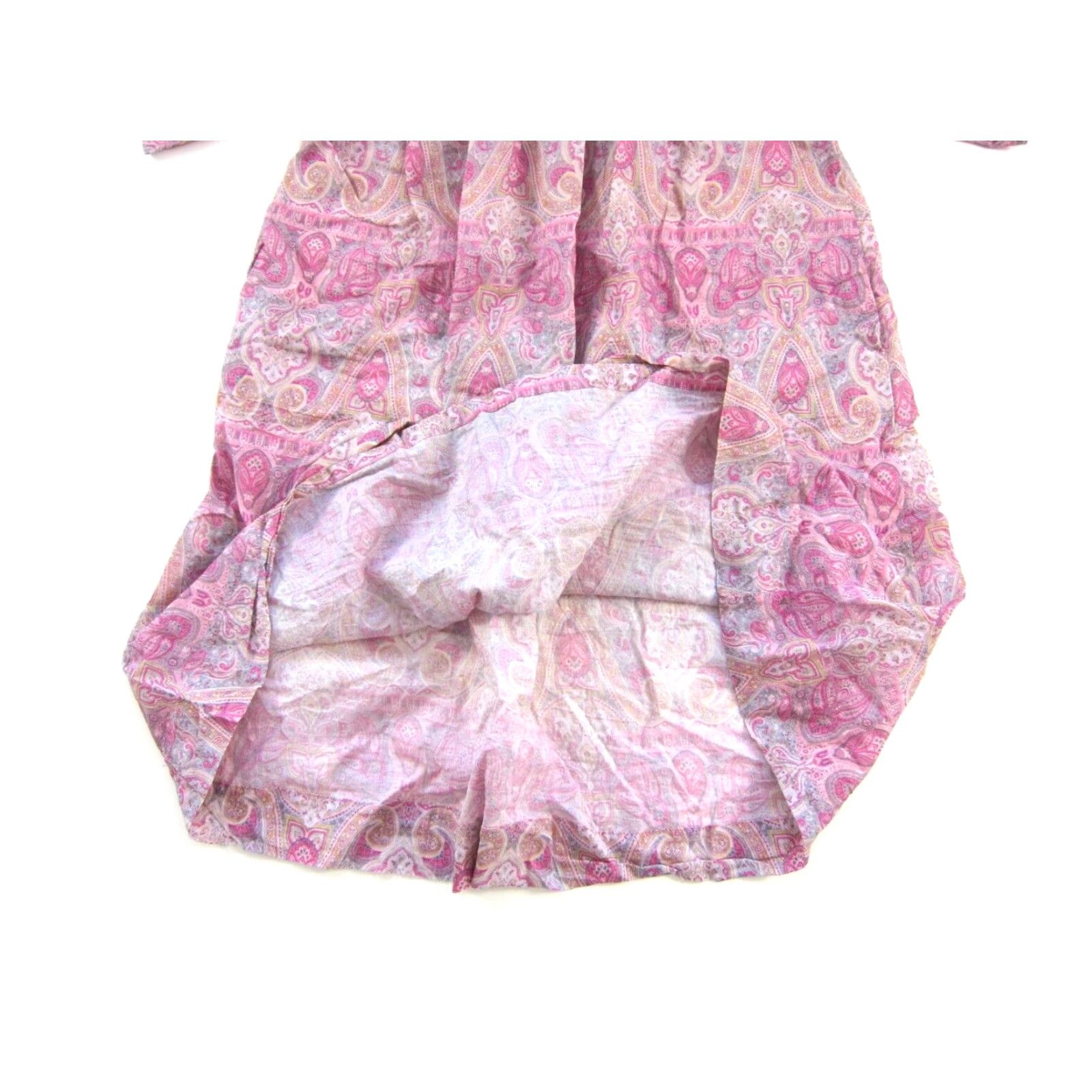 Vintage Papinelle Pocket Maxi Kaftan Dress Pink Cotton Short Sleeve Small Size 28" / US 6 / IT 42 - 8 Thumbnail