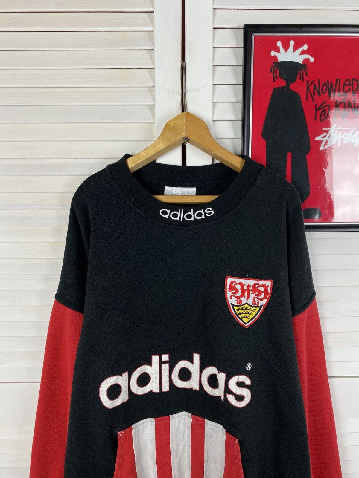 Adidas Vintage 90s Adidas VfB Stuttgart Trefoil Sweatshirt L Bundle Size US XL / EU 56 / 4 - 2 Thumbnail