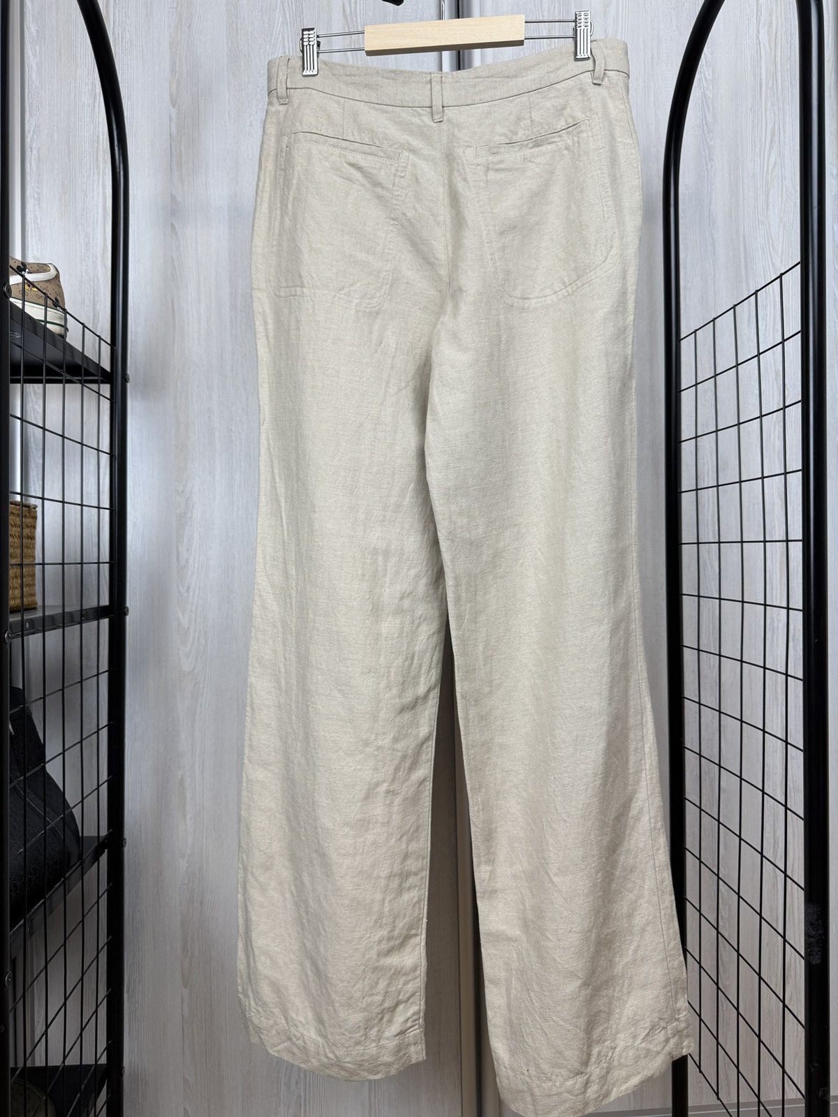 A.P.C. A.P.C linen cotton blend women’s casual beige pants size 42 Size 30" / US 8 / IT 44 - 7 Thumbnail