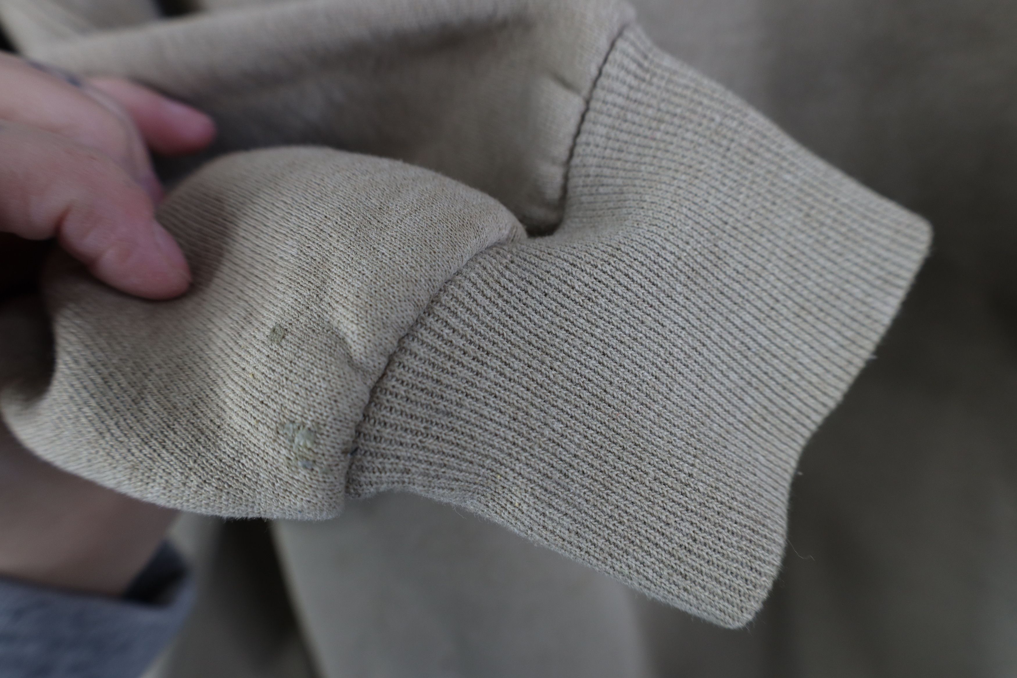 Vintage Vintage 90s Streetwear Blank Crewneck Sweatshirt Khaki Beige Size US XXL / EU 58 / 5 - 10 Thumbnail