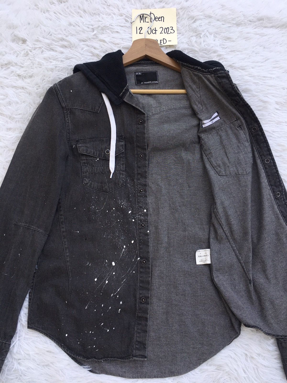 Number (N)ine Rare Vintage Number Nine Hooded Denim Jacket Size US M / EU 48-50 / 2 - 9 Thumbnail
