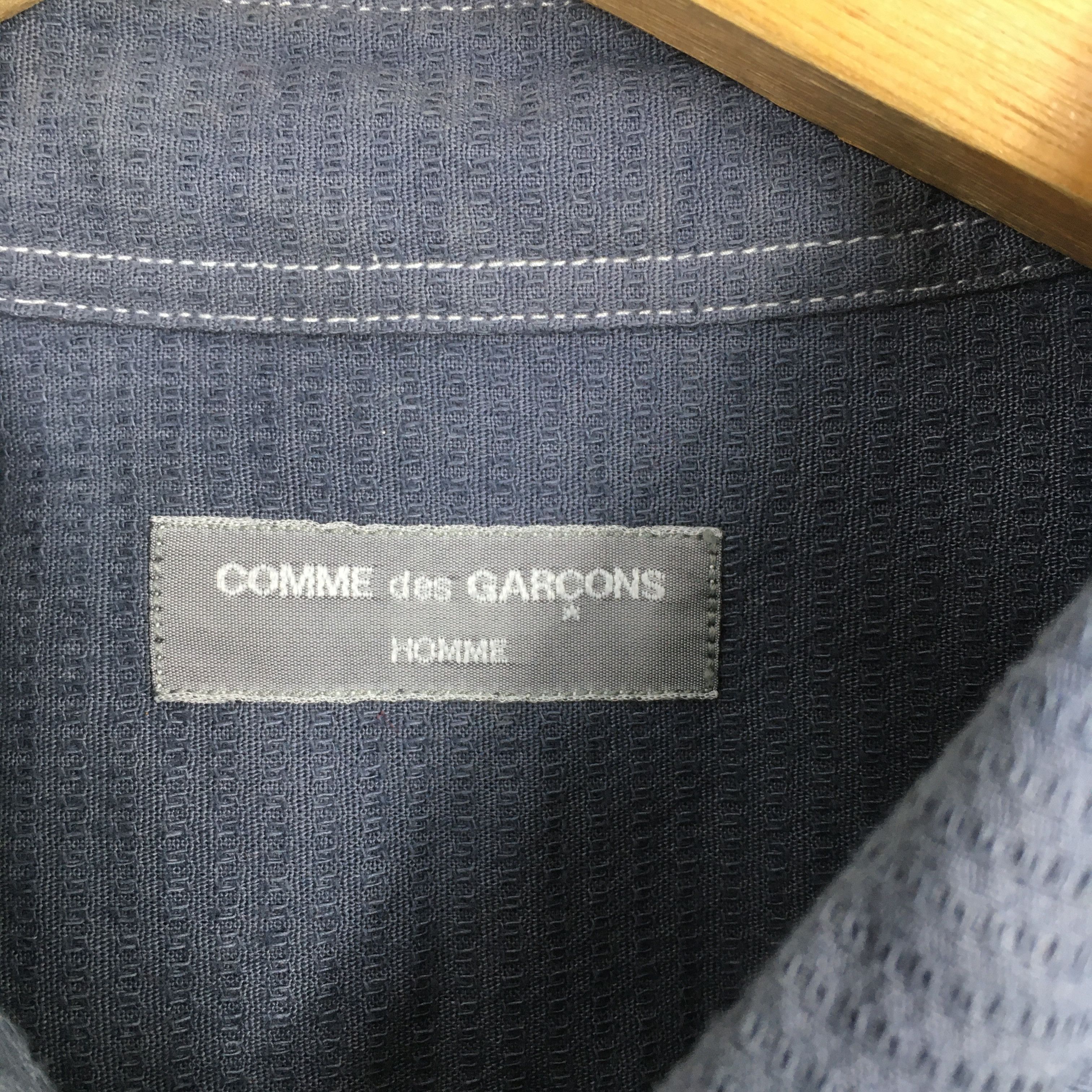 Comme des Garcons Vintage Comme Des Garcons Homme Gray Oxfords Shirt Size US M / EU 48-50 / 2 - 4 Thumbnail