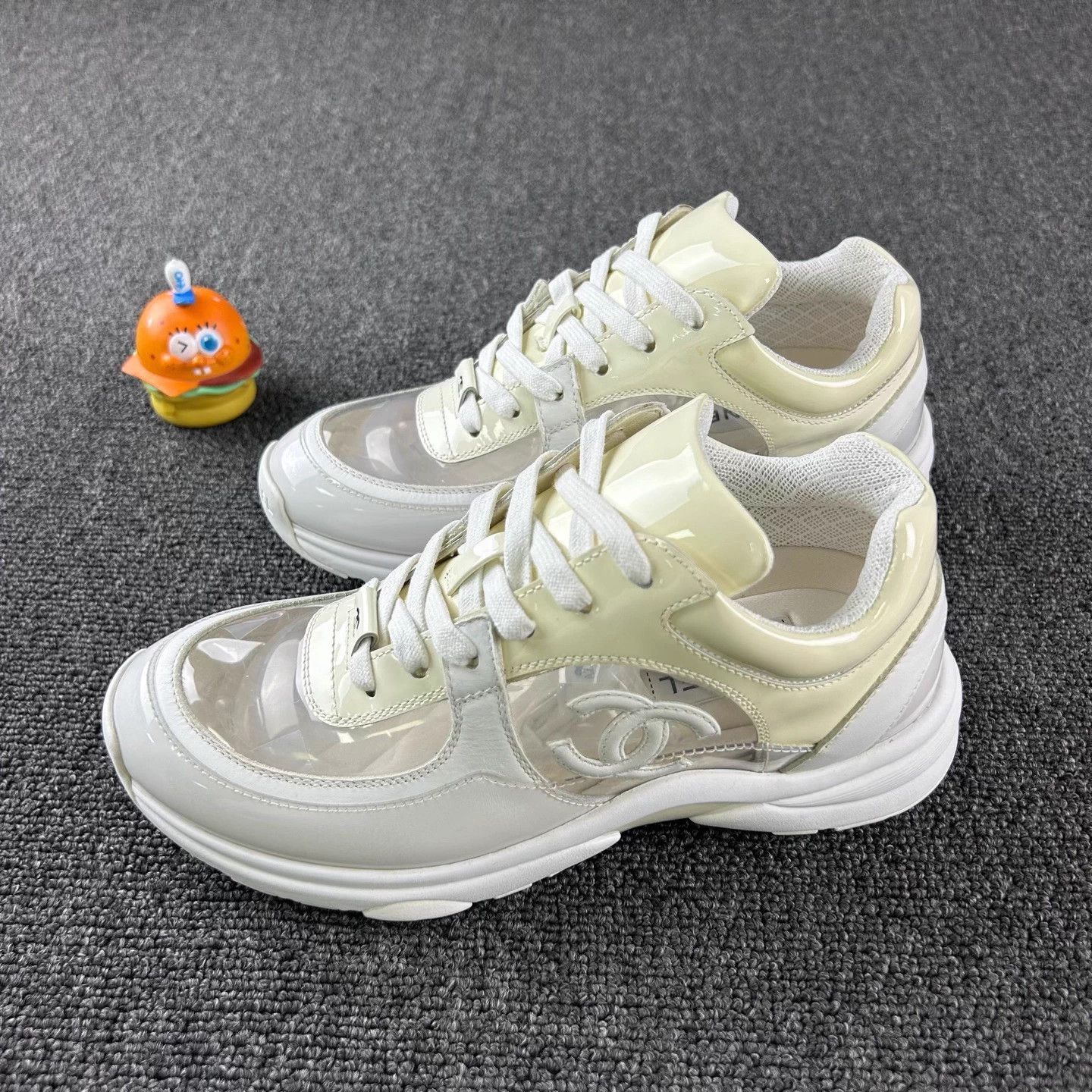 Chanel transparent CC sneakers women's 36