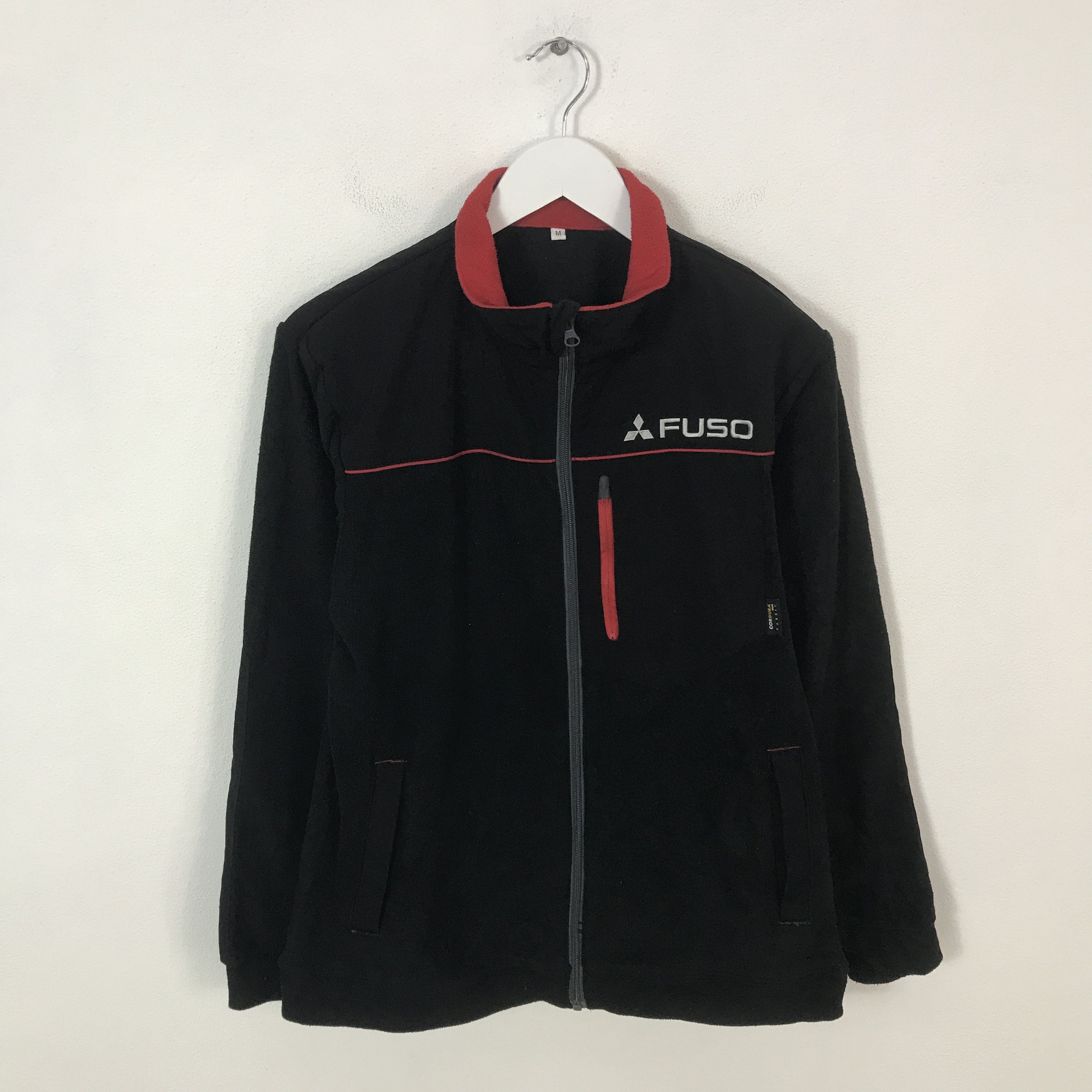 Japanese Brand Fuso Mitsubishi track racing fleece jacket K50B24 Size US M / EU 48-50 / 2 - 2 Thumbnail