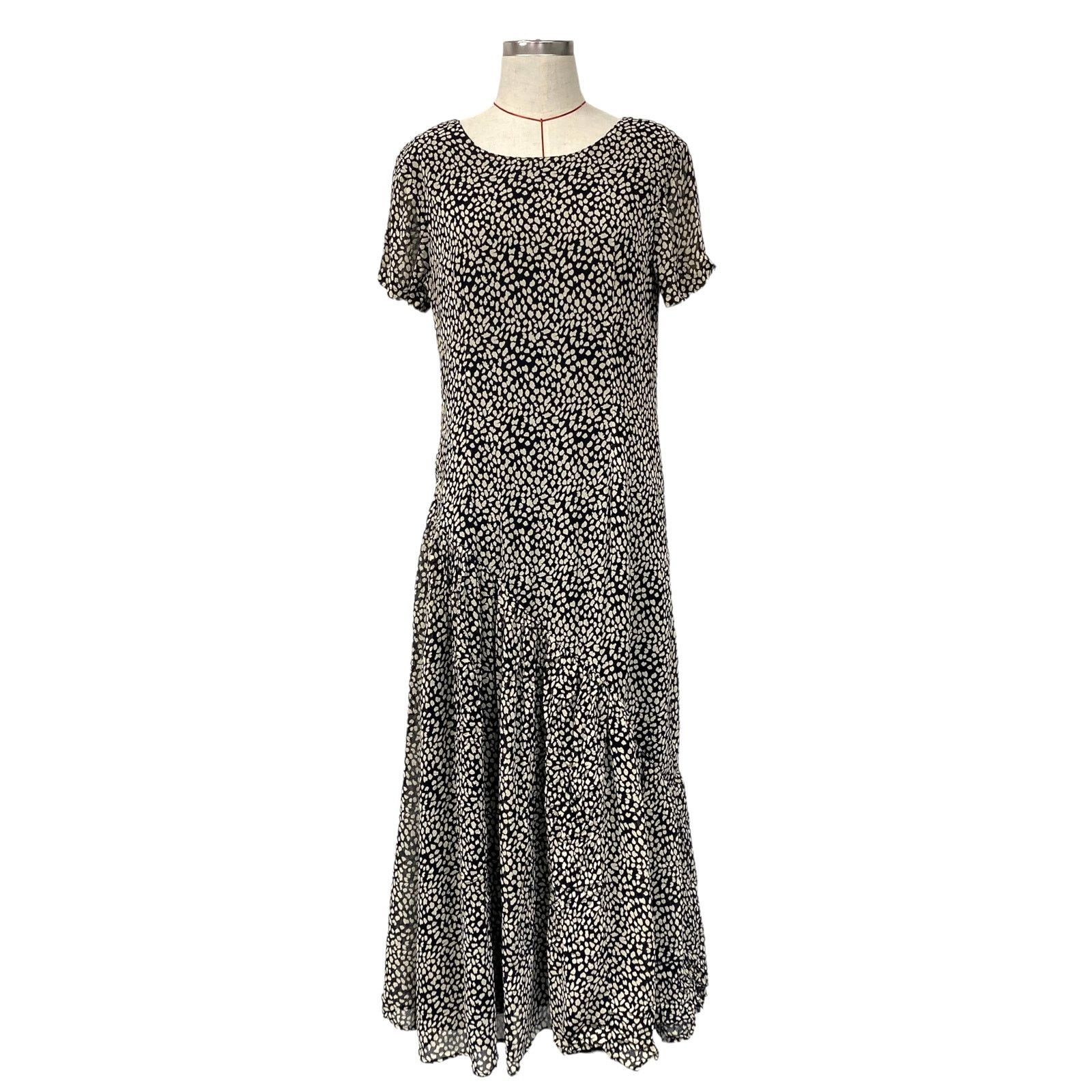 Vintage Shape FX Newport News Dot Print Short Sleeve Dress Size XL / US 12-14 / IT 48-50 - 1 Thumbnail