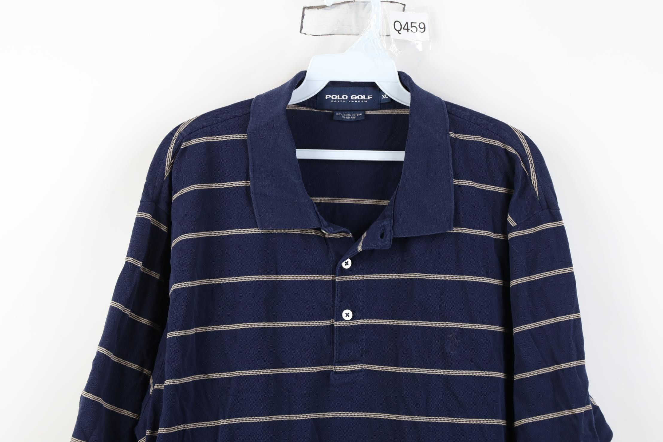 Polo Ralph Lauren Vintage Polo Golf Ralph Lauren Striped Knit Polo Shirt Blue Size US XL / EU 56 / 4 - 2 Thumbnail