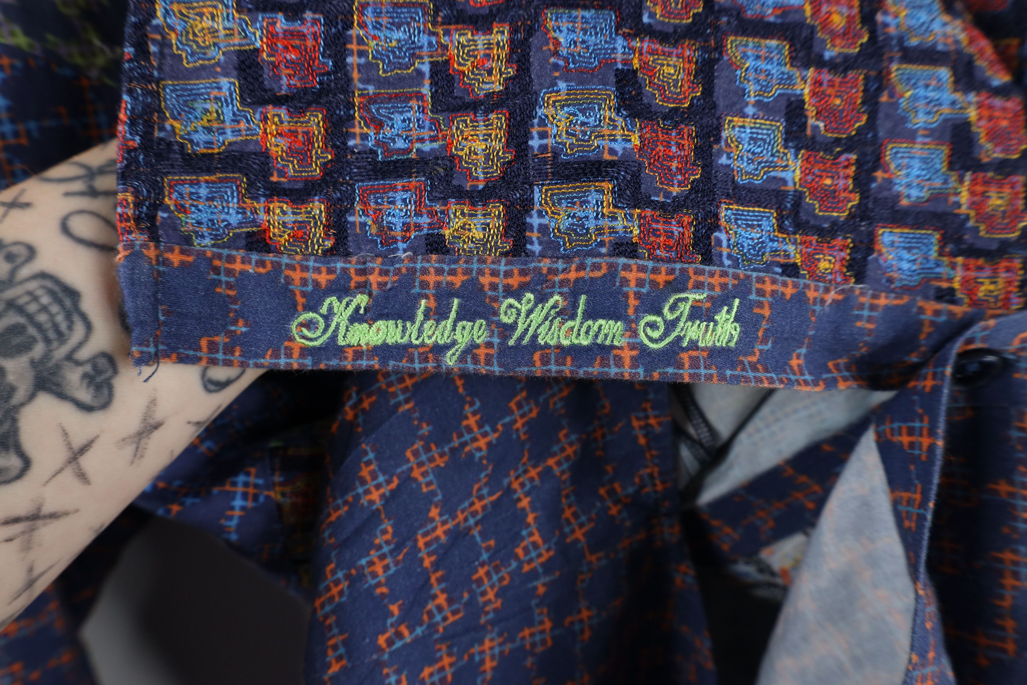 Robert Graham × Vintage Robert Graham Rainbow Patchwork Houndstooth Button Shirt Size US XXL / EU 58 / 5 - 14 Thumbnail
