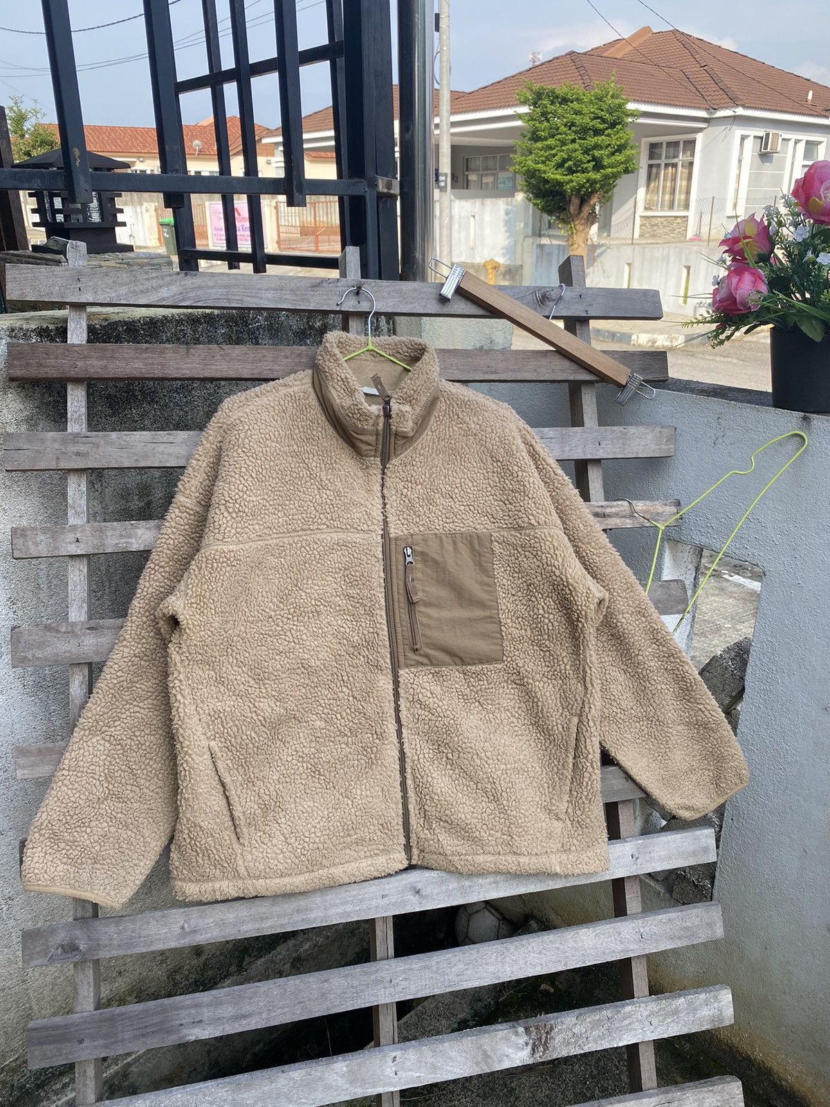 GU × Japanese Brand × Vintage GU Baggy Jacket Retro X Deep Pile Sherpa Size US L / EU 52-54 / 3 - 2 Thumbnail