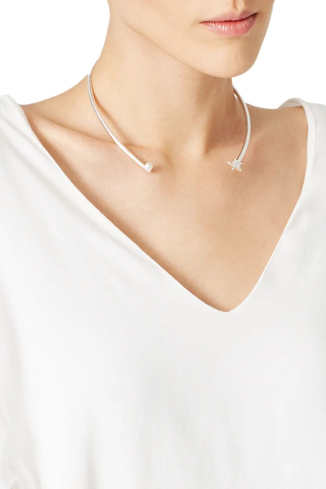 Pamela Love PAMELA LOVE Star Age Pearl Collar 10K Gold Choker Brass Size ONE SIZE - 7 Thumbnail