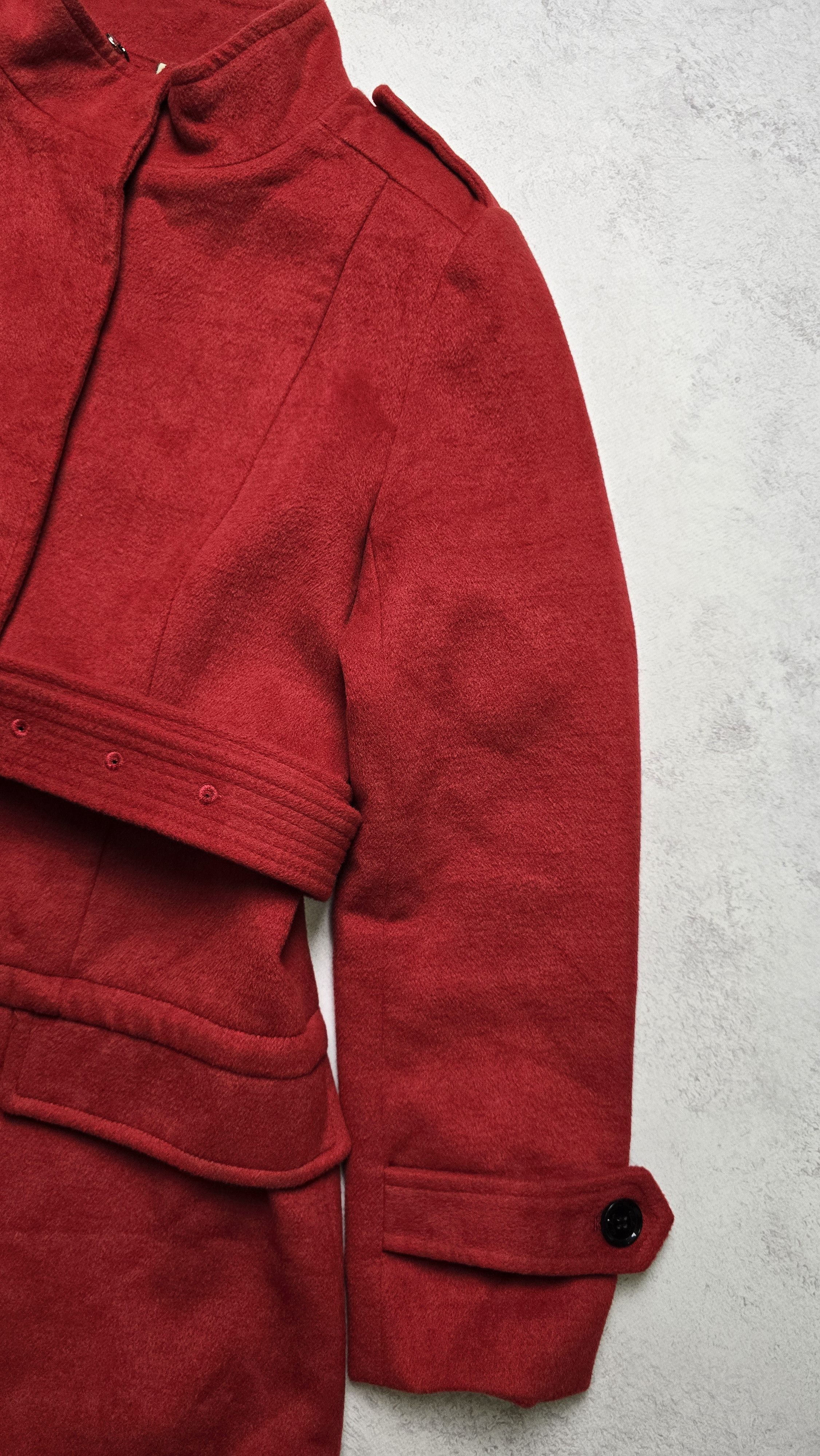 Burberry Burberry Women's Red Wool Belted Coat Size S / US 4 / IT 40 - 14 Thumbnail