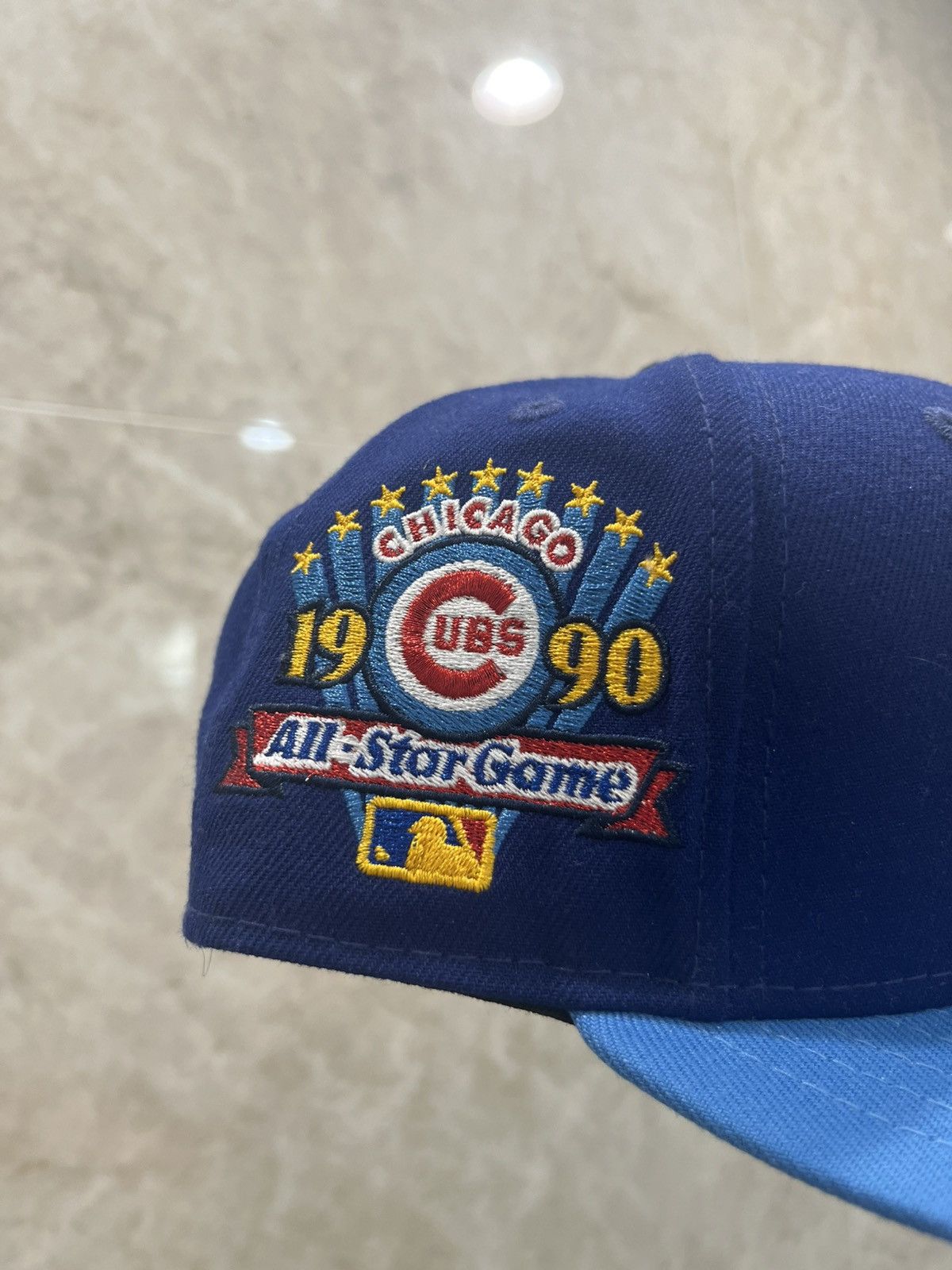 Hat Club 7 1/4 Burdeens Bluebrims “Pastel” Chicago Cubs 1990 ASG Size ONE SIZE - 2 Thumbnail