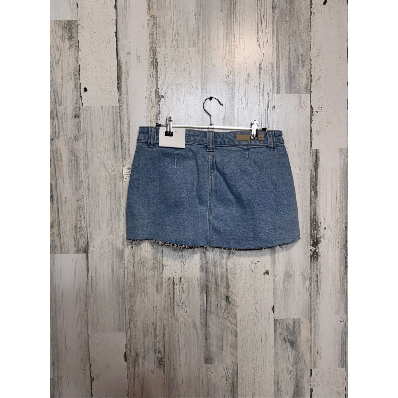 Other Cello Blue Denim Pleated Mini Skirt | Raw Hem Jean Skirt Size Small Size 26" / US 2 / IT 38 - 2 Thumbnail