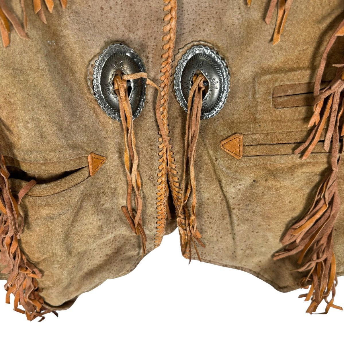 Cowboy Equipment 🔥MEALEY’S PITIC LEATHER ARTURO FRINGE WESTERN NATIVE VEST Size US S / EU 44-46 / 1 - 5 Thumbnail