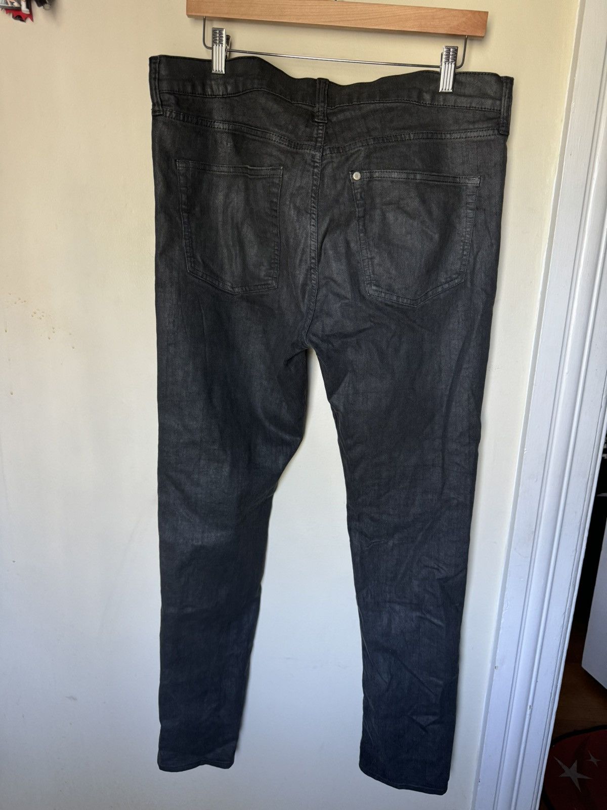 Other Mojo Rising Brand Waxed Grey Denim Jeans Size US 34 / EU 50 - 2 Thumbnail