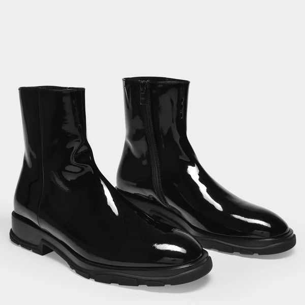 Alexander McQueen o1y1024 Ankle Boots in Black Size US 7.5 / EU 40-41 - 1 Thumbnail