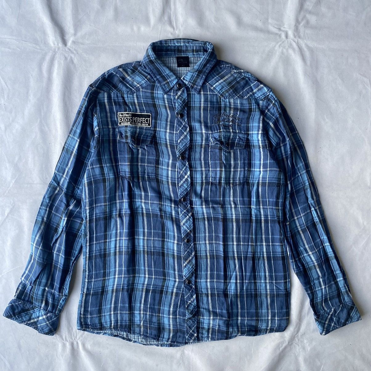 If Six Was Nine × Japanese Brand × Le Grande Bleu (L.G.B.) Japanese Style Russ-K Flannel and Plaid Button Up Shirt Size US XL / EU 56 / 4 - 2 Thumbnail