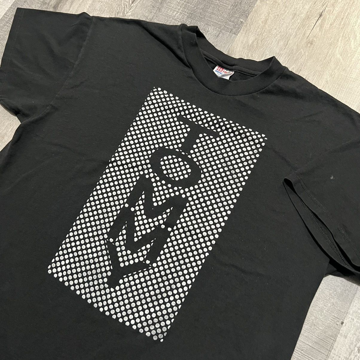 Hanes × Vintage VTG TOMMY Black Polka Dot Graphic Double Sided 90s T Shirt Size US XL / EU 56 / 4 - 2 Thumbnail