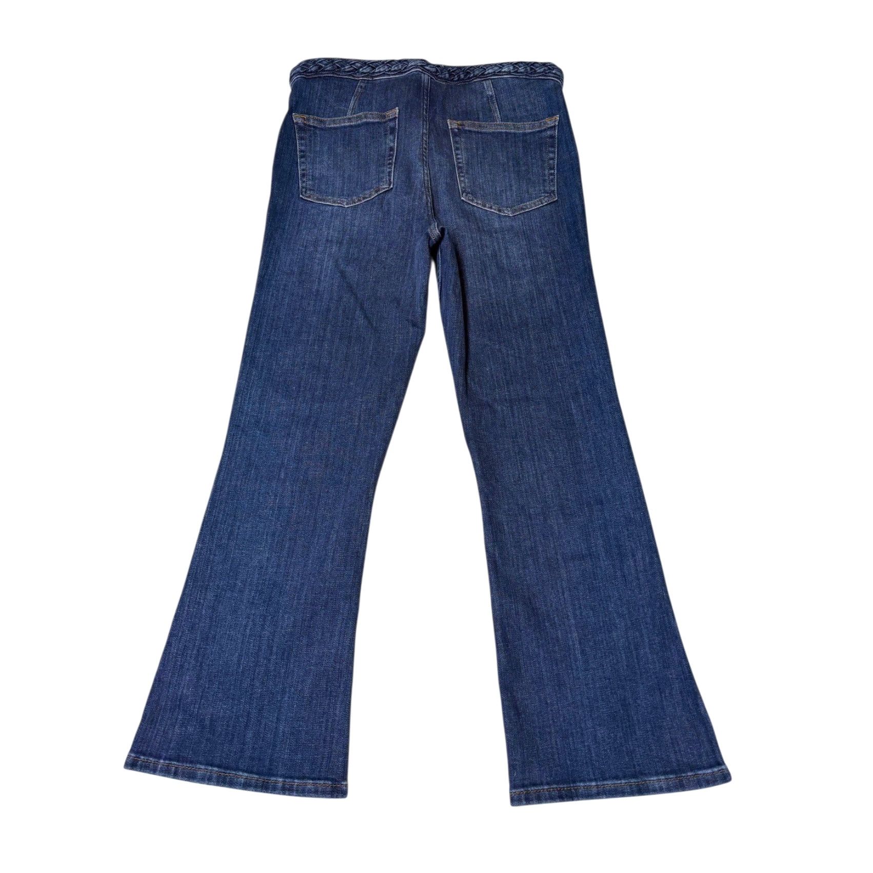 Frame FRAME High Rise Flare Jeans Dark Wash Women's 29 In Denim Cotton Spandex Zip Button 5-Pocket Bag Braided Waist Flared Bootcut Modern Womens Size 29" - 7 Thumbnail