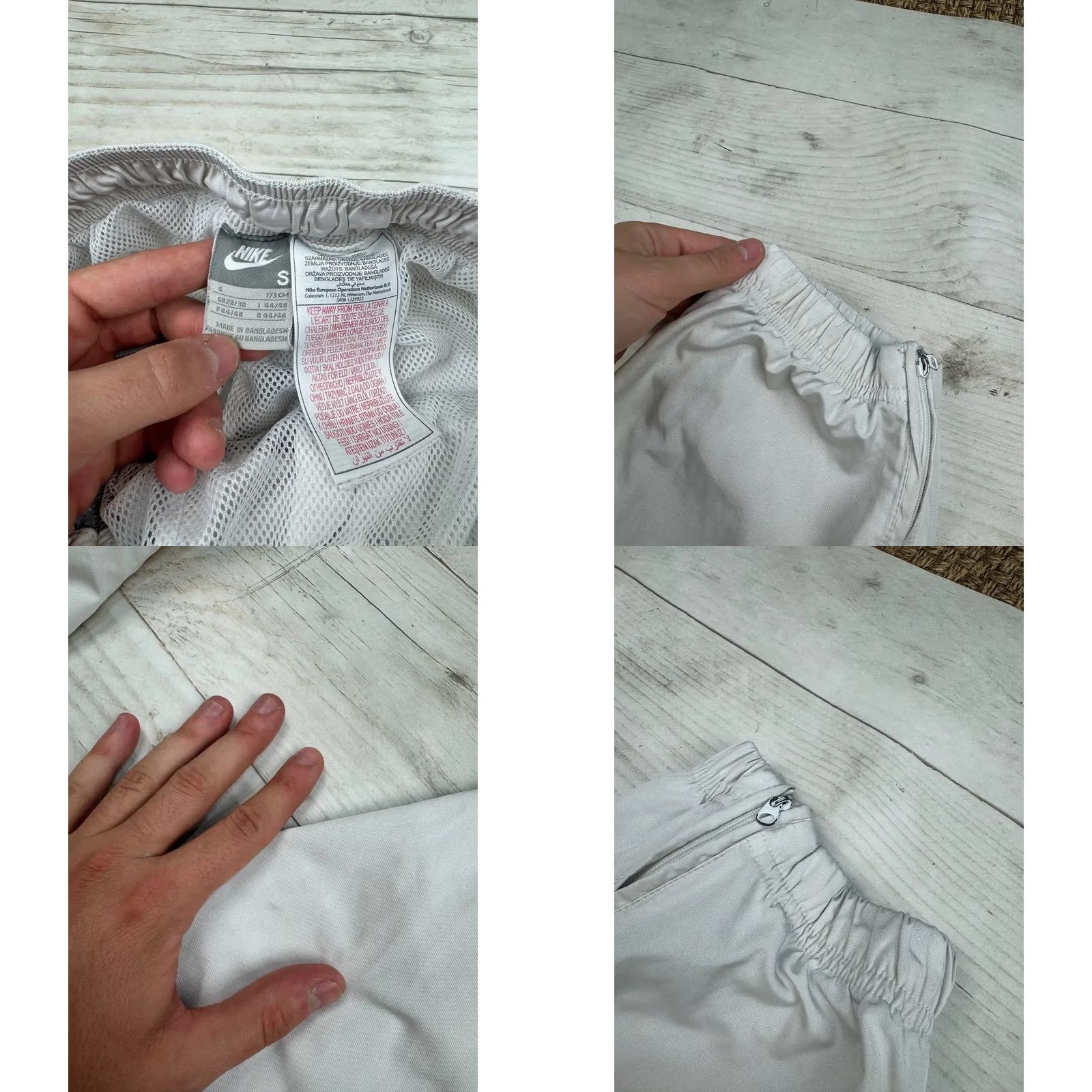 Nike VINTAGE Nike Nylon Track Pants Mens Size S White Nike Pants Track Pants 00s Swoosh Vintage Men White Size US 29 - 10 Thumbnail