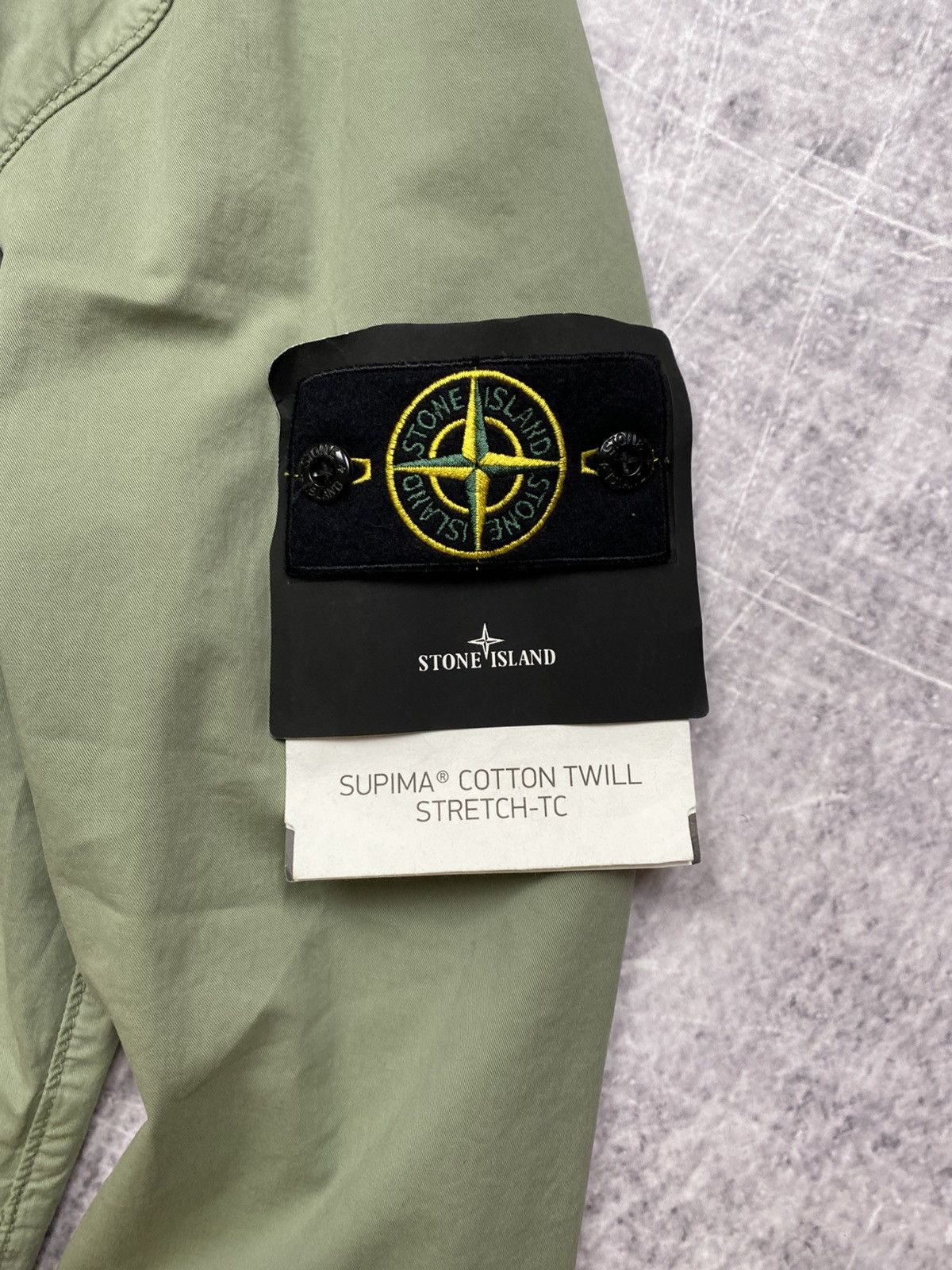 Stone Island Khaki Stone Island Supima Cotton Twill Stretch-TC jacket Size US L / EU 52-54 / 3 - 6 Thumbnail