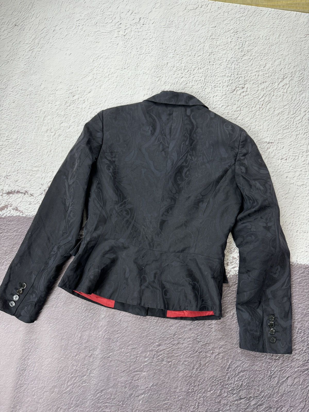Iceberg Iceberg vintage paisley navy blue silk cotton blazer jacket Size M / US 6-8 / IT 42-44 - 3 Thumbnail