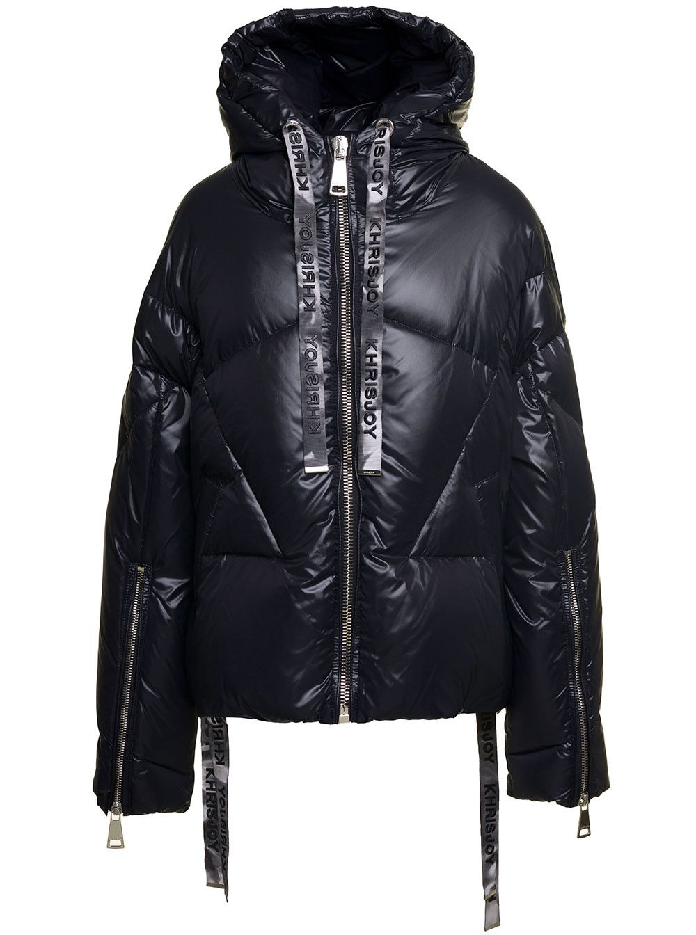 Khrisjoy Black 'Puff Khris Iconic' Oversized Down Jacket with Hood in Polyester Woman Size XXS / US 00 / IT 34 - 1 Thumbnail