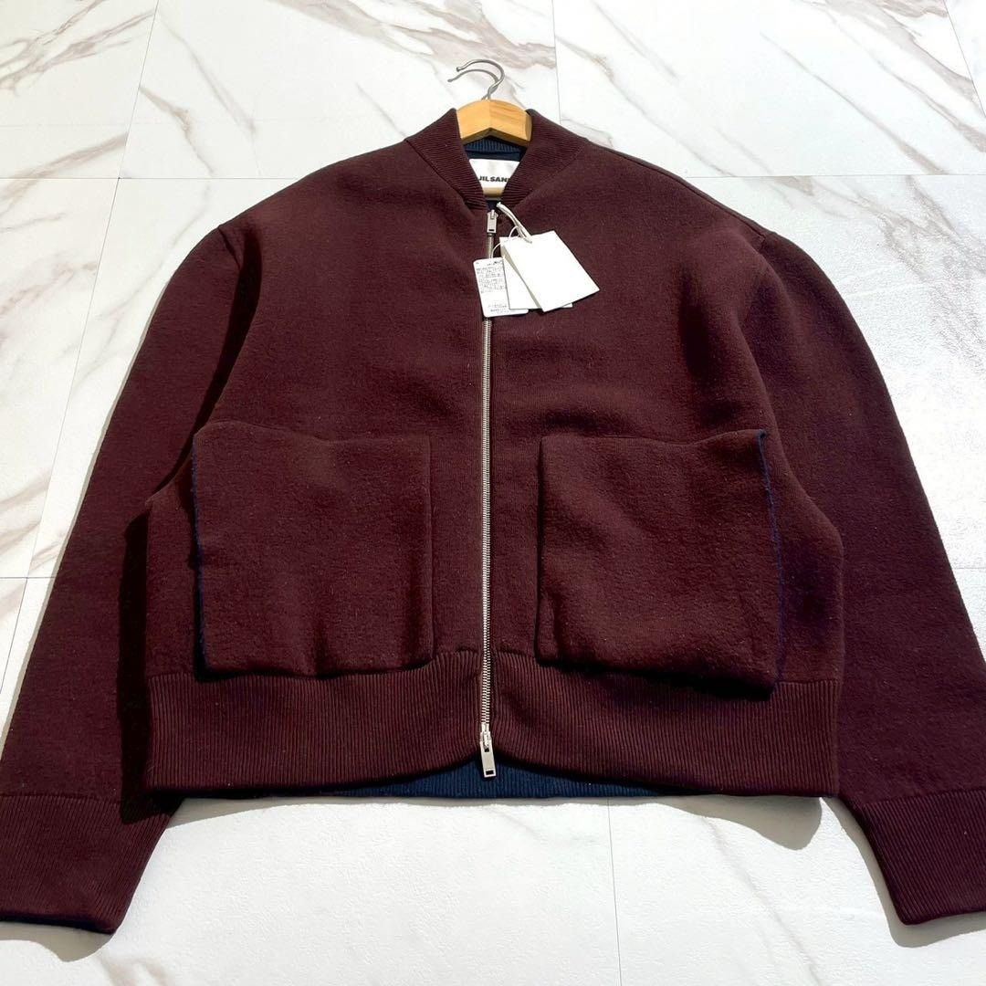 Jil Sander JIL SANDER 24SS Oversized Knit Blouson Red Size L Size US XL / EU 56 / 4 - 1 Thumbnail
