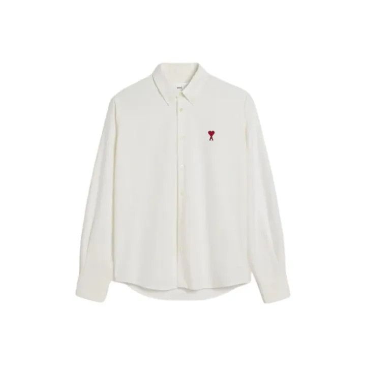 AMIPARIS White Embroidered Long Sleeve Shirt 0079