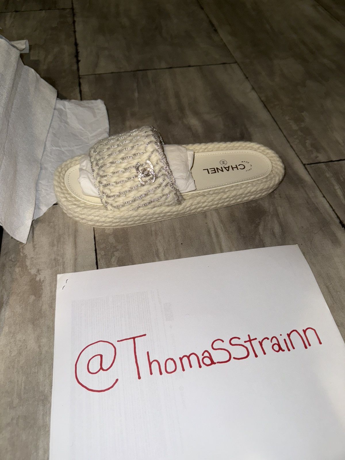 Chanel Chanel Beige Clair Mule Braided Knit Slide/Sandal Size US 9 / EU 42 - 5 Thumbnail