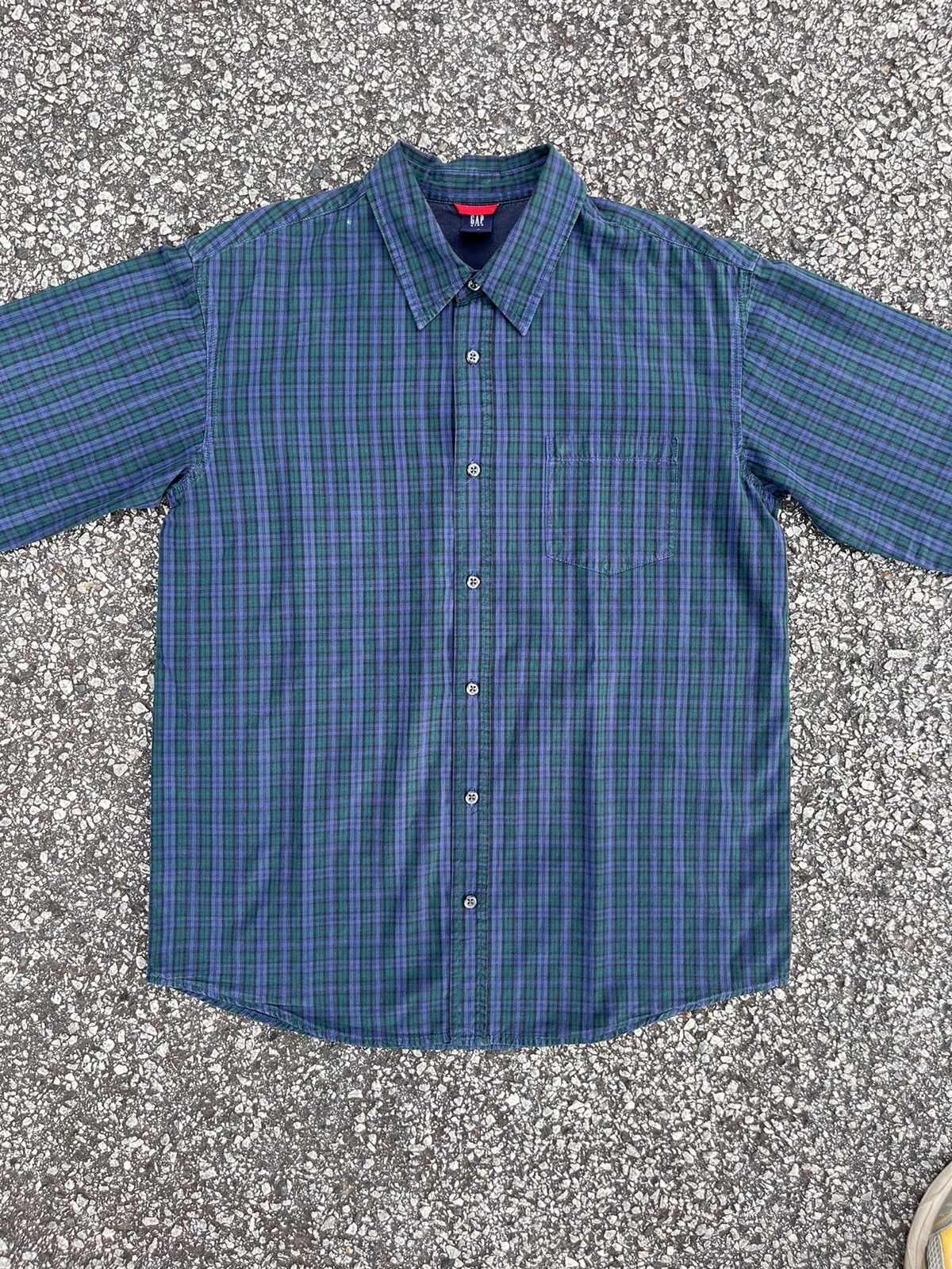 Gap × Vintage Vintage Gap Green and Purple Button Up Size XL / US 12-14 / IT 48-50 - 2 Thumbnail