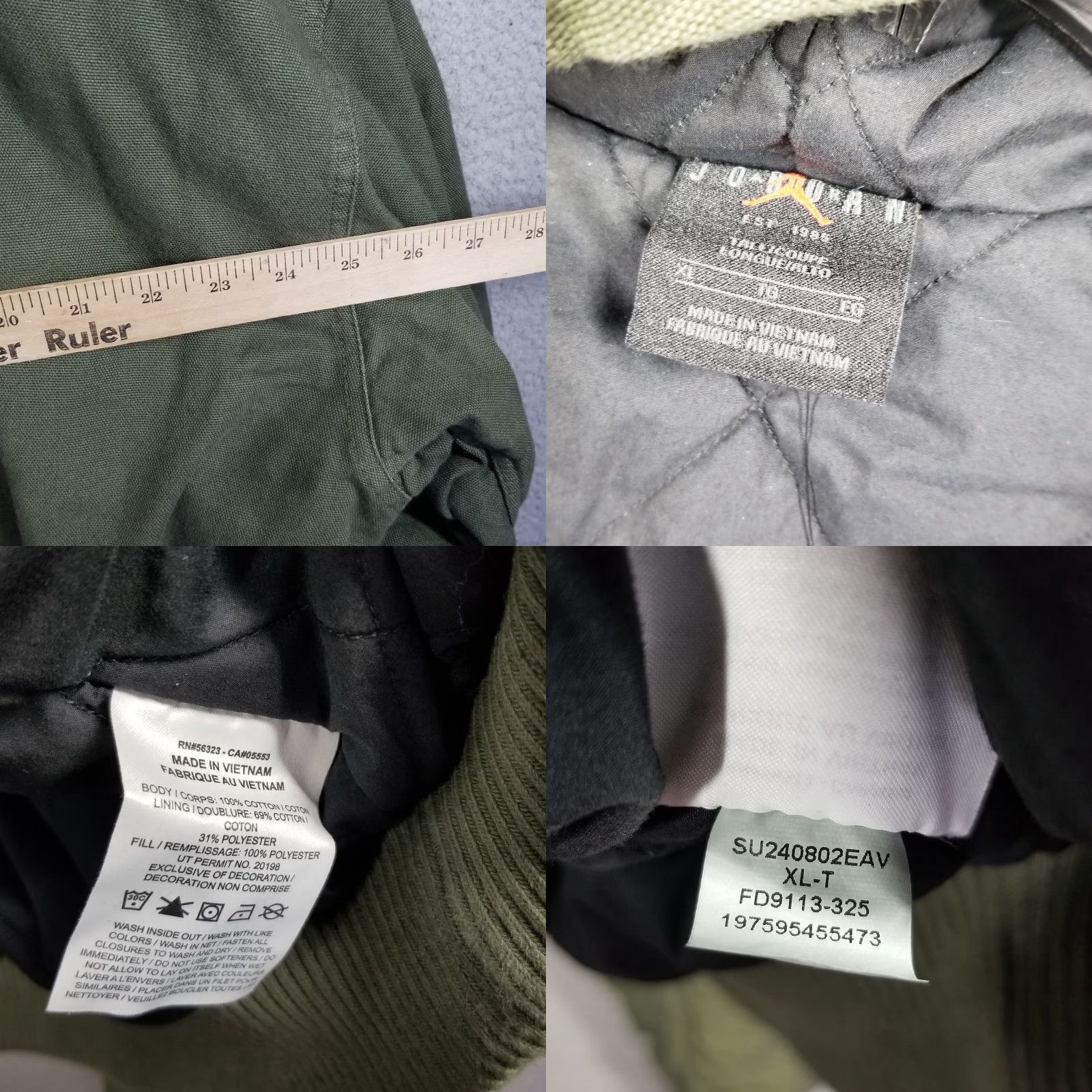 Jordan Brand NWT Brand Nike Air Jordan Travis Scott Cactus Jack Canvas Jacket XL Tall XLT Mens Multicolor 350 50 Size US XL / EU 56 / 4 - 8 Thumbnail