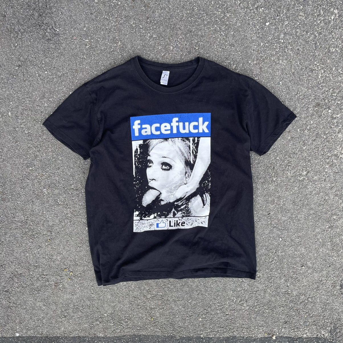 Hook-Ups × Vintage FACEFUCK HUMOR FUNNY TEE Y2K VINTAGE ADULT Size US XL / EU 56 / 4 - 1 Thumbnail
