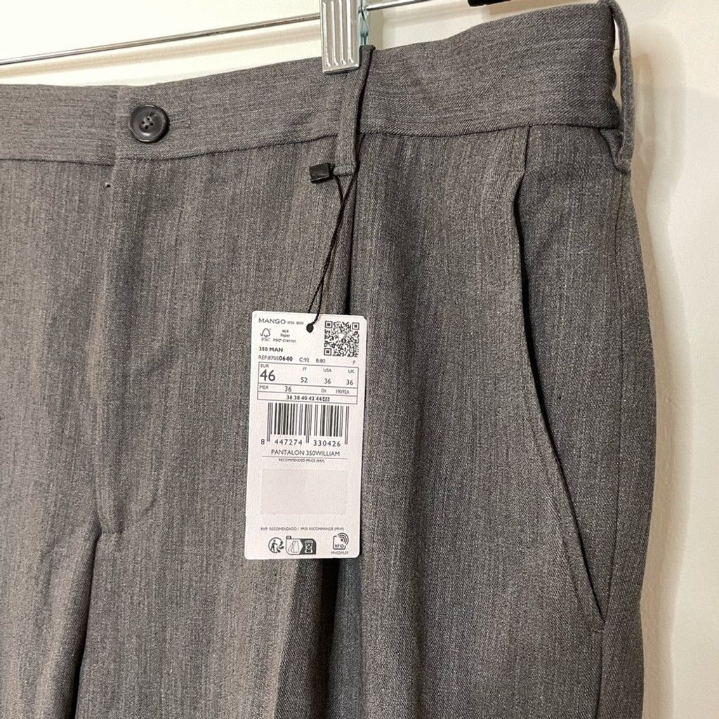 Mango NWT Mango Loose Straight-Fit Pleated Trousers 36 Size US 36 / EU 52 - 6 Thumbnail