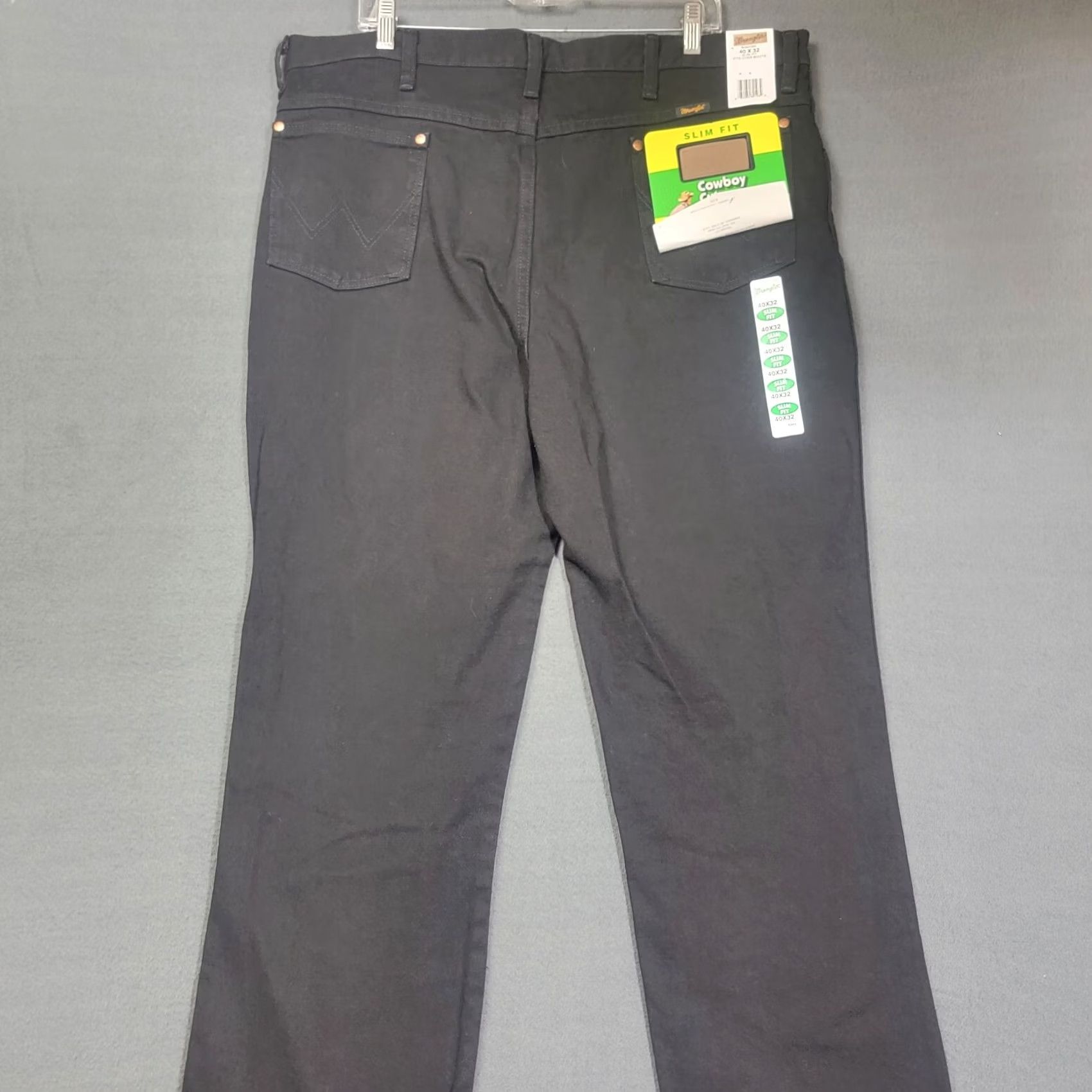 Wrangler Wrangler Cowboy Cut Jeans 40x30 Slim Bootcut Black Denim 936WBK Mens Regular 5-Pocket Comfort Rise Mid 40 Waist Inseam 30 Mens Jeans Black Size US 40 / EU 56 - 6 Thumbnail