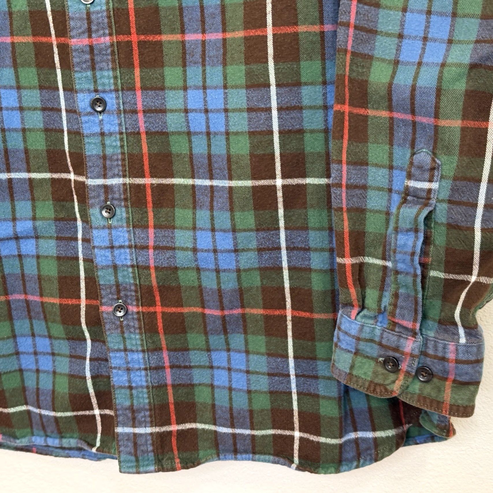 Vintage VINTAGE L.L. Bean Button Down Shirt Mens XL-Tall Blue Plaid Long Sleeve Traditional Fit Size US XL / EU 56 / 4 - 4 Thumbnail