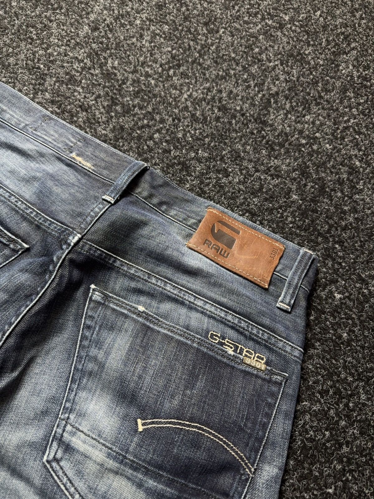G-Star 00s G-Star RAW 3301 Distressed Hem LGB Opium Punk Jeans Y2K Size US 32 / EU 48 - 18 Thumbnail