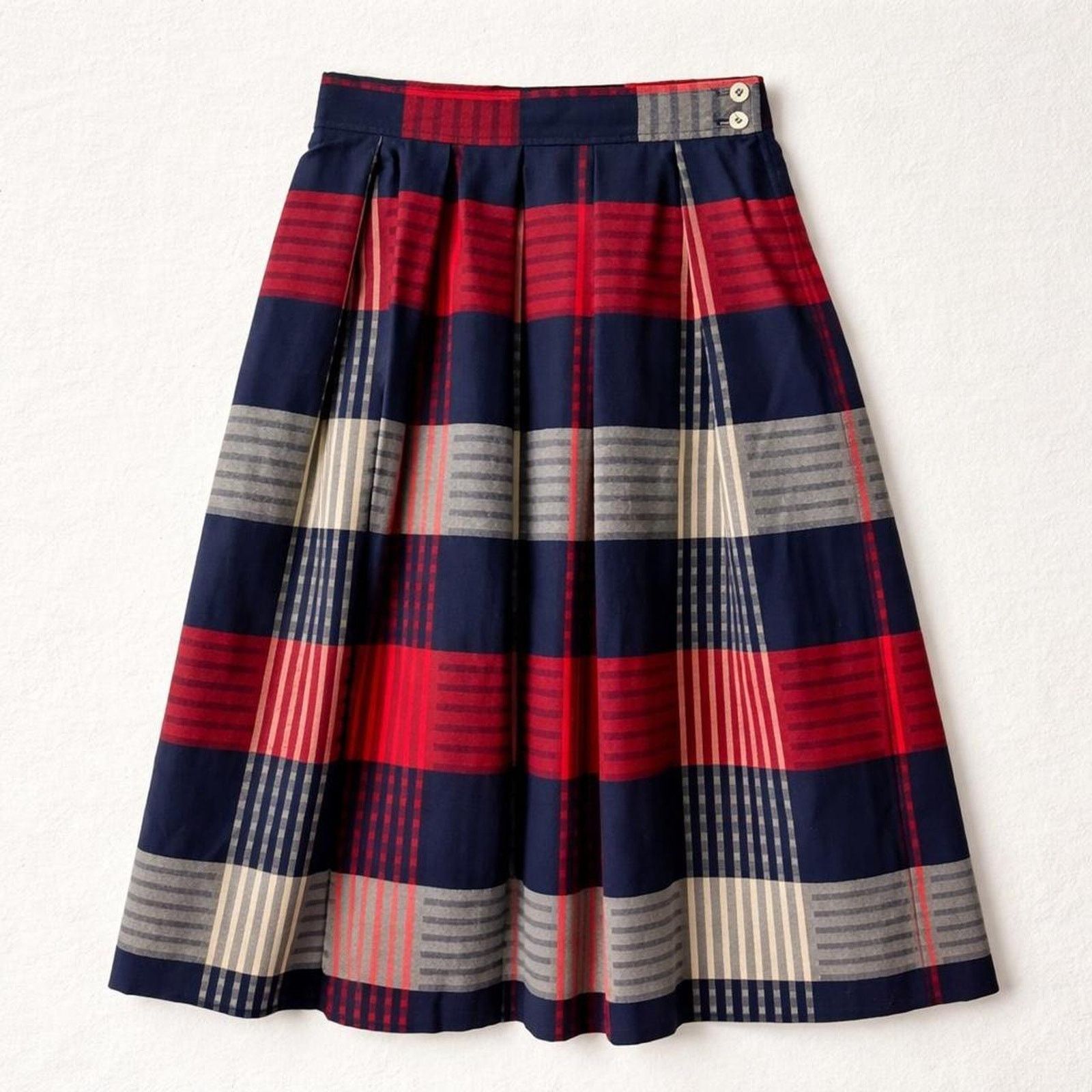 Evan Picone Vintage Evan-Picone Plaid Tartan Midi Skirt Dark Academia Size 32" / US 10 / IT 46 - 1 Thumbnail