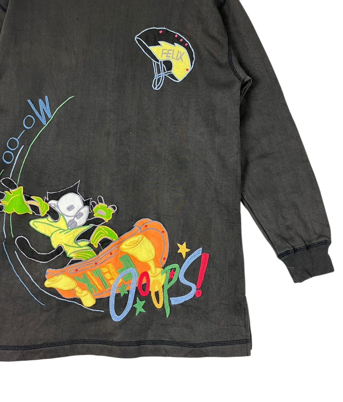 Anime × Cartoon Network × Vintage Vintage Felix The Cat Embroidery Sweatshirt Size US L / EU 52-54 / 3 - 5 Thumbnail