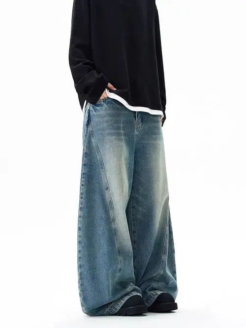 VIBE Heavyweight vintage wash tie-dye hip-hop baggy jeans Size US 30 / EU 46 - 6 Thumbnail