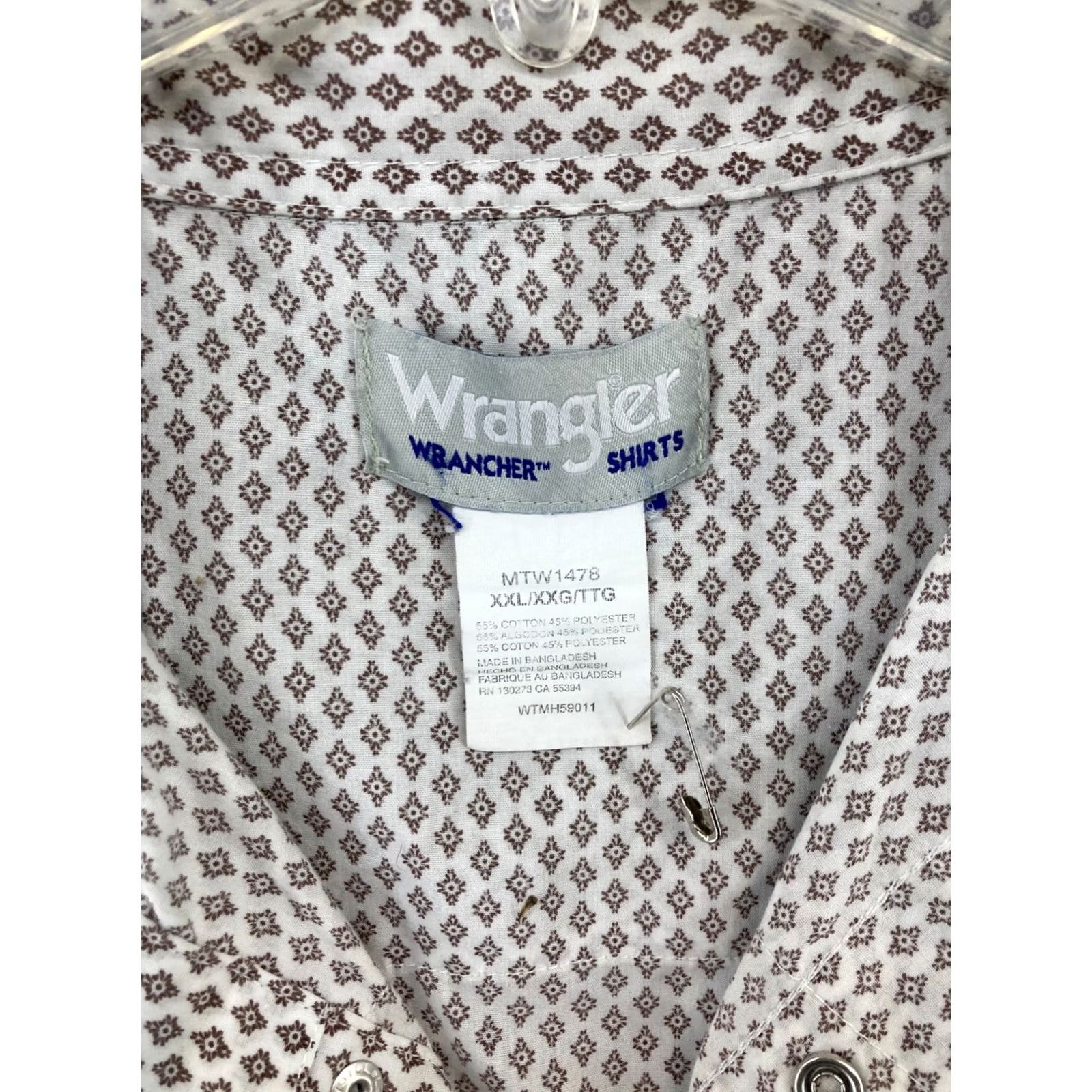Wrangler Wrangler Wrancher Mens Shirt 2XL White Pearl Snap Cowboy White Pearl Snap Shirt 2XL Mens Wrangler Wrancher Cowboy Size US XXL / EU 58 / 5 - 7 Thumbnail