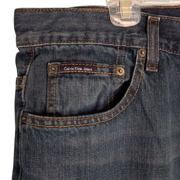 Calvin Klein Calvin Klein Size 38 x 32 Mens Jeans Relaxed Straight Fit Da Size US 38 / EU 54 - 4 Thumbnail