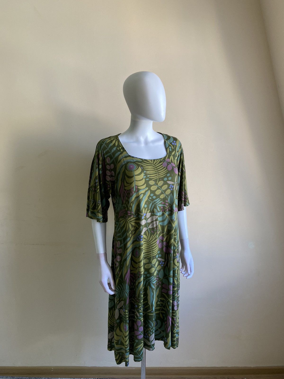 Gudrun Sjoden Gudrun Sjoden Womens Multicolor Floral Midi Dress Size L Size L / US 10 / IT 46 - 1 Thumbnail