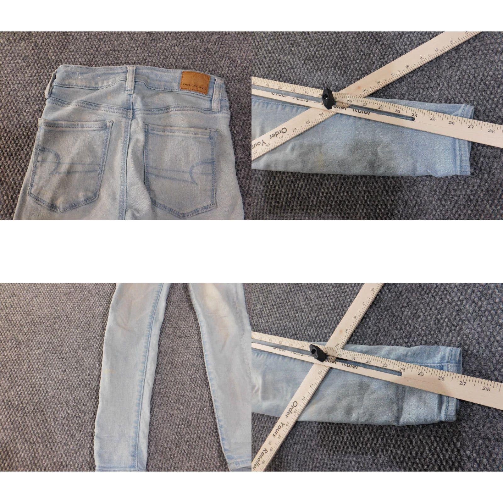 American Eagle Outfitters American Eagle Outfitters Jeans Womens Size 2 blue mid rise jegging denim distressed light Size 42" / US 20 - 8 Thumbnail