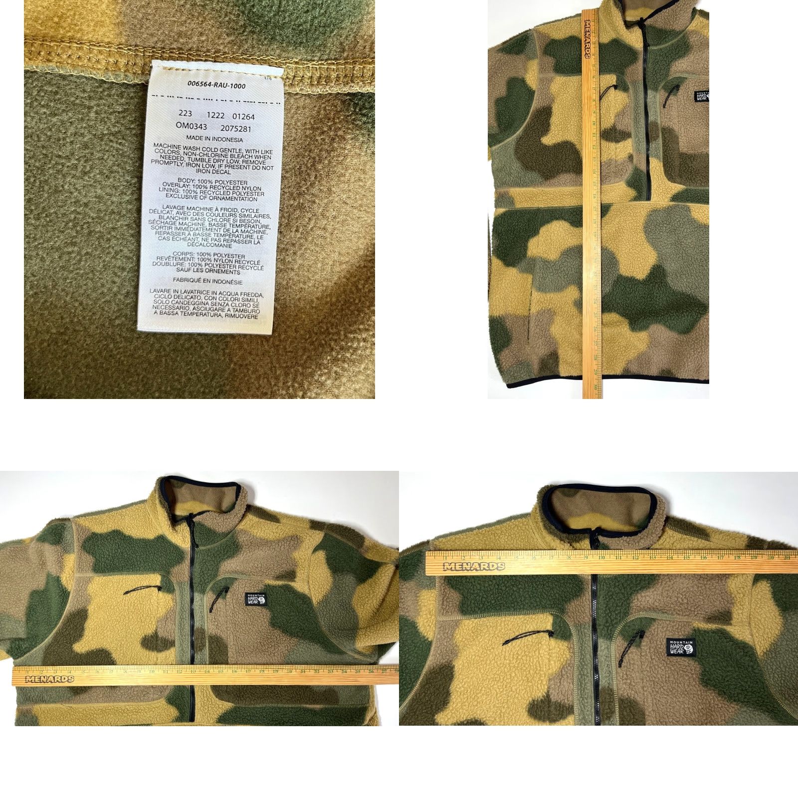 Mountain Hardwear Men’s Mountain Hardwear HiCamp 1/2 Zip Fleece Pullover Camo Print Sz 2XL Size US XXL / EU 58 / 5 - 9 Thumbnail