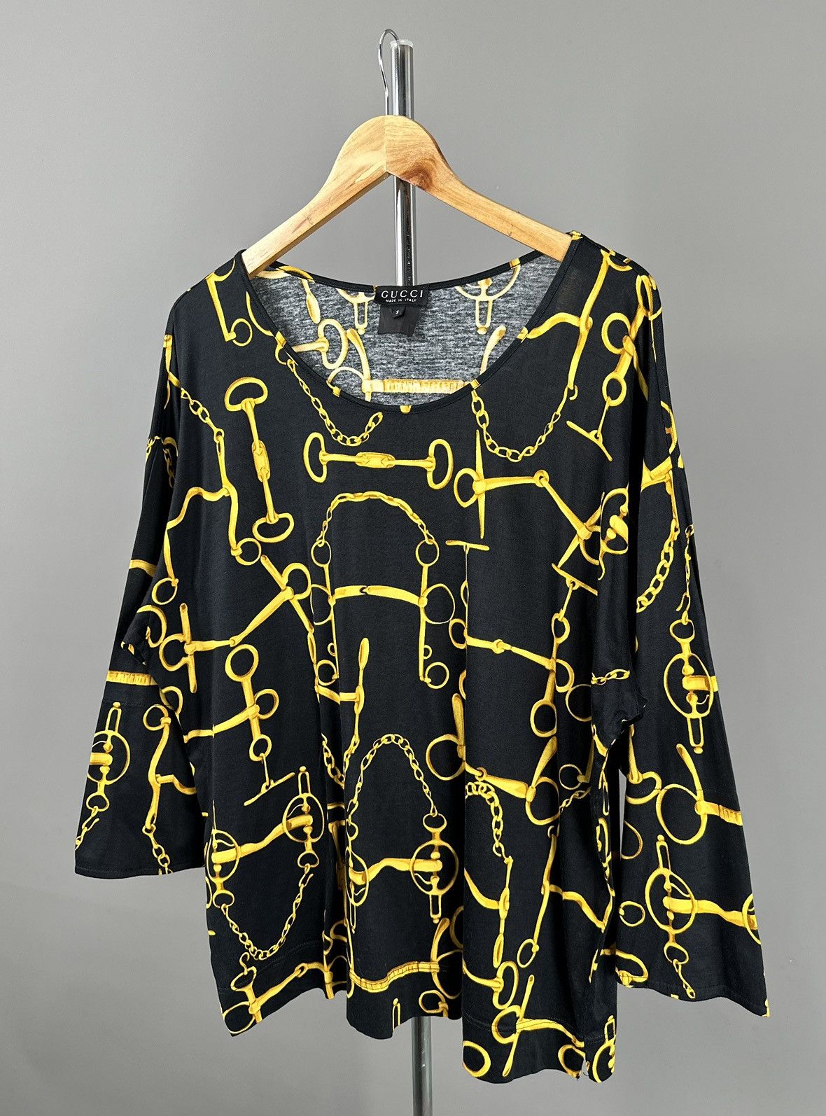 Gucci × Tom Ford Gucci - Tom ford - 1993 HorseBit AllOver Pattern Long Sleeve Size S / US 4 / IT 40 - 3 Thumbnail